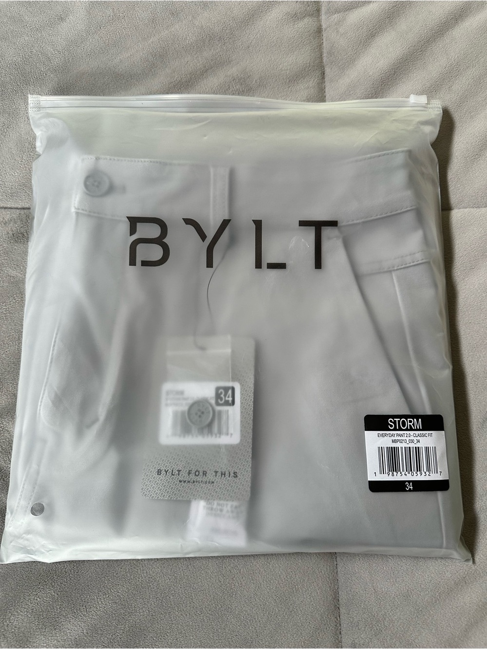 BYLT Everyday 2.0 pant in storm UPF 50 sun protection